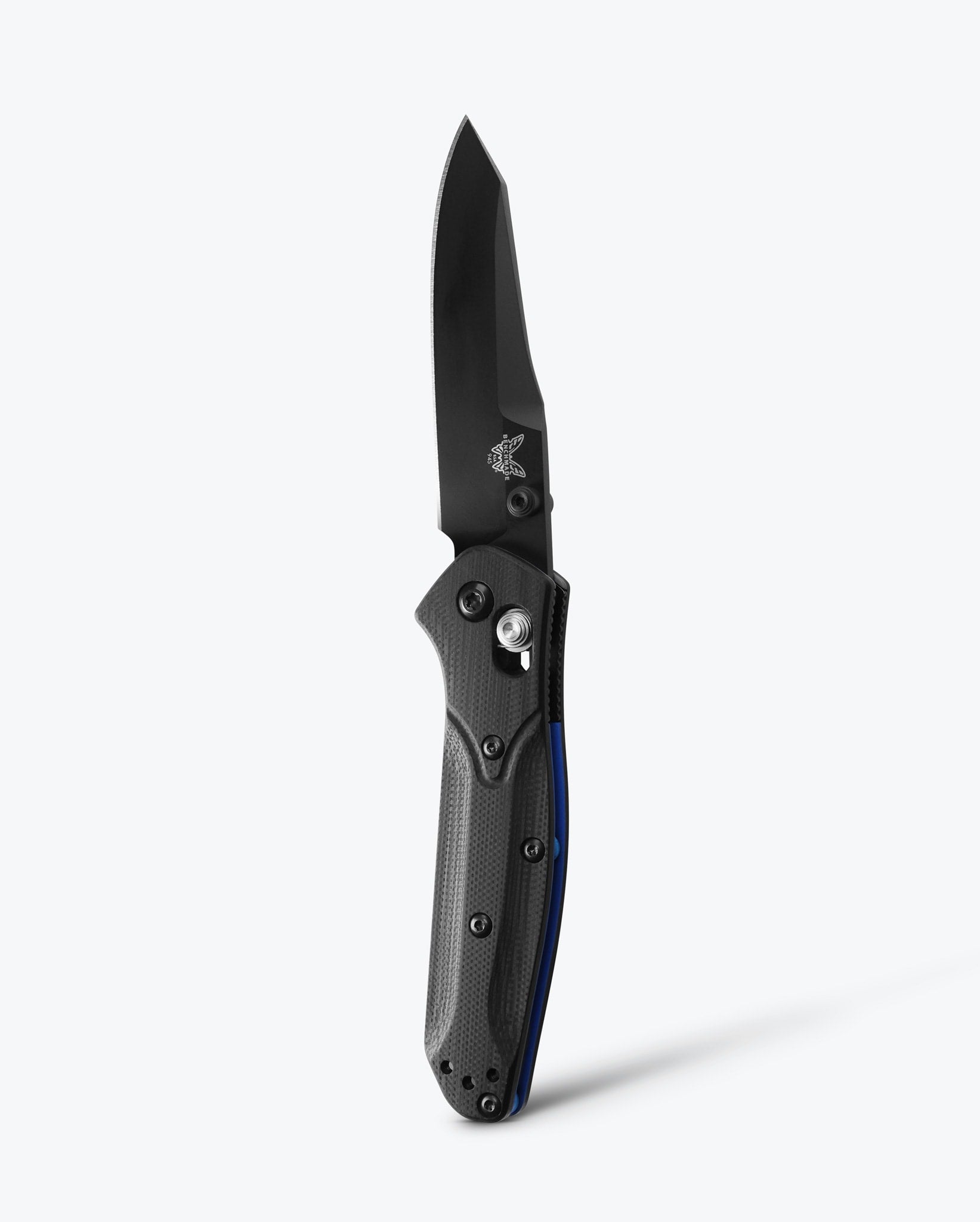 Benchmade 945 Mini Osborne Folding Knife - Black & Blue G10 Handle, EDC Pocket Knife for Everyday Carry, Outdoor Adventures & Camping