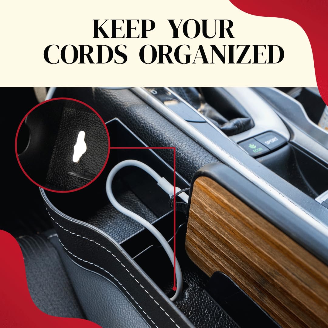 Premium Car Seat Gap Filler Organizer 2 Pack - Universal Fit Cup Holder & Storage Tray for Front Seat Console | Perfect for Phones, Keys & Small Items | Ideal for Sedans, SUVs & Trucks