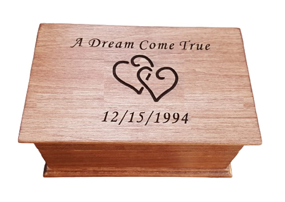 Custom Handmade Jewelry Music Box - Personalized Gift for Bride, Wedding, Anniversary & Special Occasions | Unique Keepsake Box for Jewelry Storage & Romantic Decor