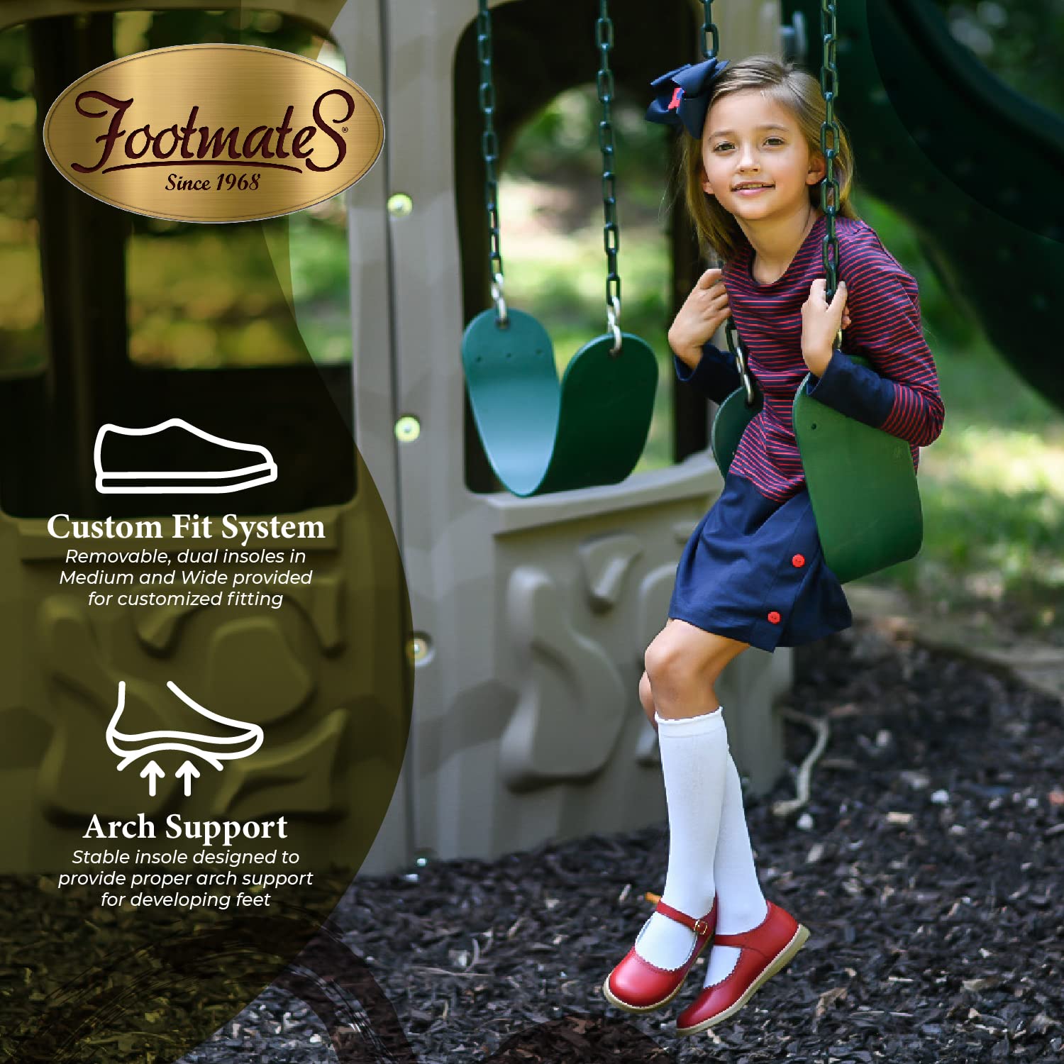 FOOTMATES Baby Girls Mary Jane Flats - Allie Style for Infant, Toddler & Little Kids | Comfortable & Stylish Shoes for School, Play & Special Occasions