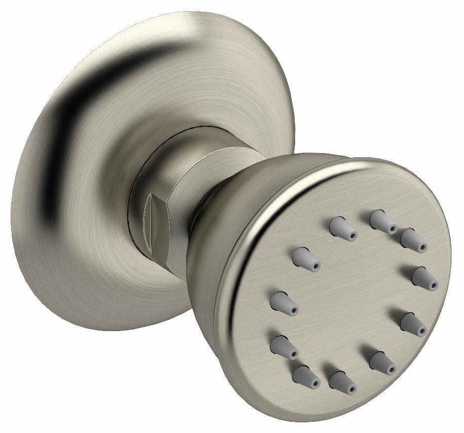 1 Function Round Body Spray in Brushed Nickel 327BN RIOBEL - Perfect for Modern Bathroom and Shower Upgrades