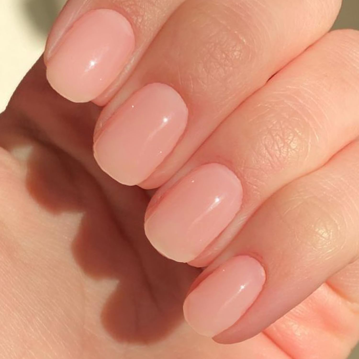Glamermaid Extra Short Press On Nails - Nude Pink Fake Nails Short Squoval Shape, Natural Round Square Glue On Nails with Glossy Gel Finish | Acrylic Metal False Nail Kits for Women | Reusable Stick On Full Cover Artificial Nails for Daily Wear, Parties & Special Occasions