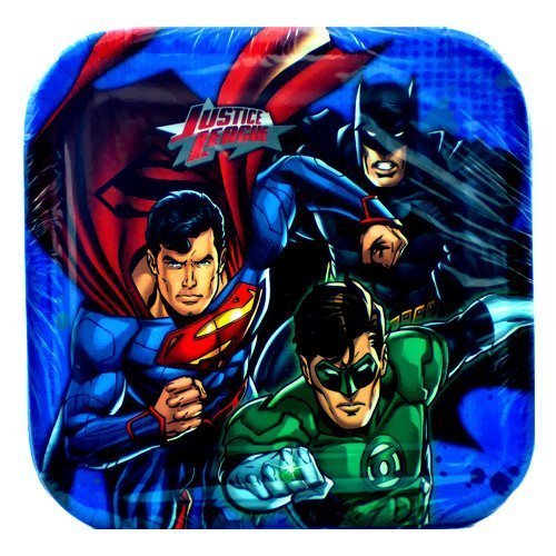 Justice League Superhero Party Plates (8ct) - Fun & Durable Paper Plates for Kids Birthday, Themed Parties & Superhero Events