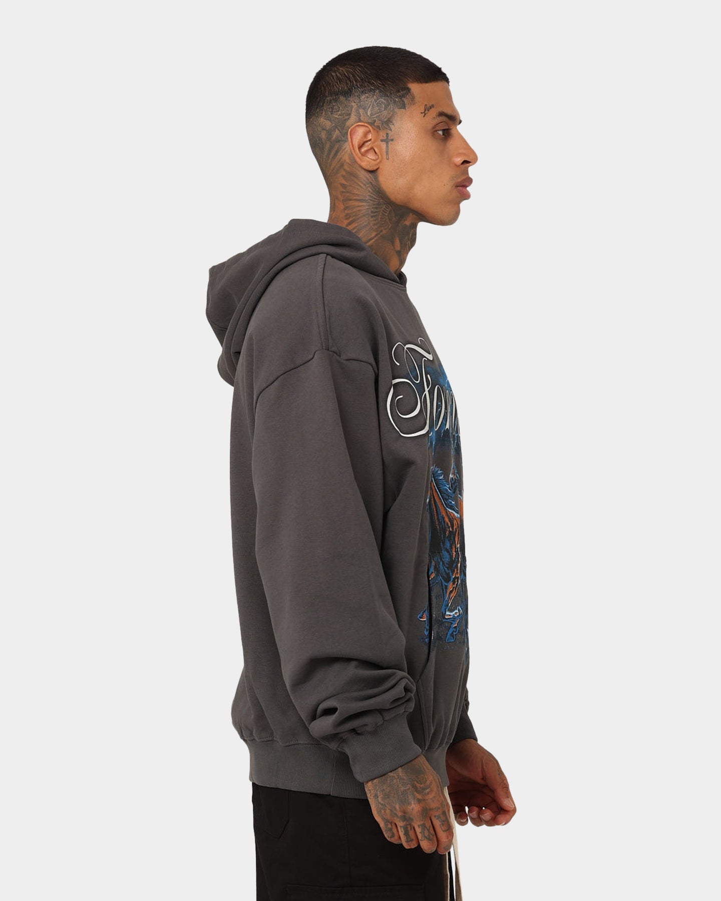 404 Night Rider Vintage Hoodie Charcoal - Retro Gaming Hooded Sweatshirt for Men & Women - Perfect for Casual Wear, Gaming Events & Street Style