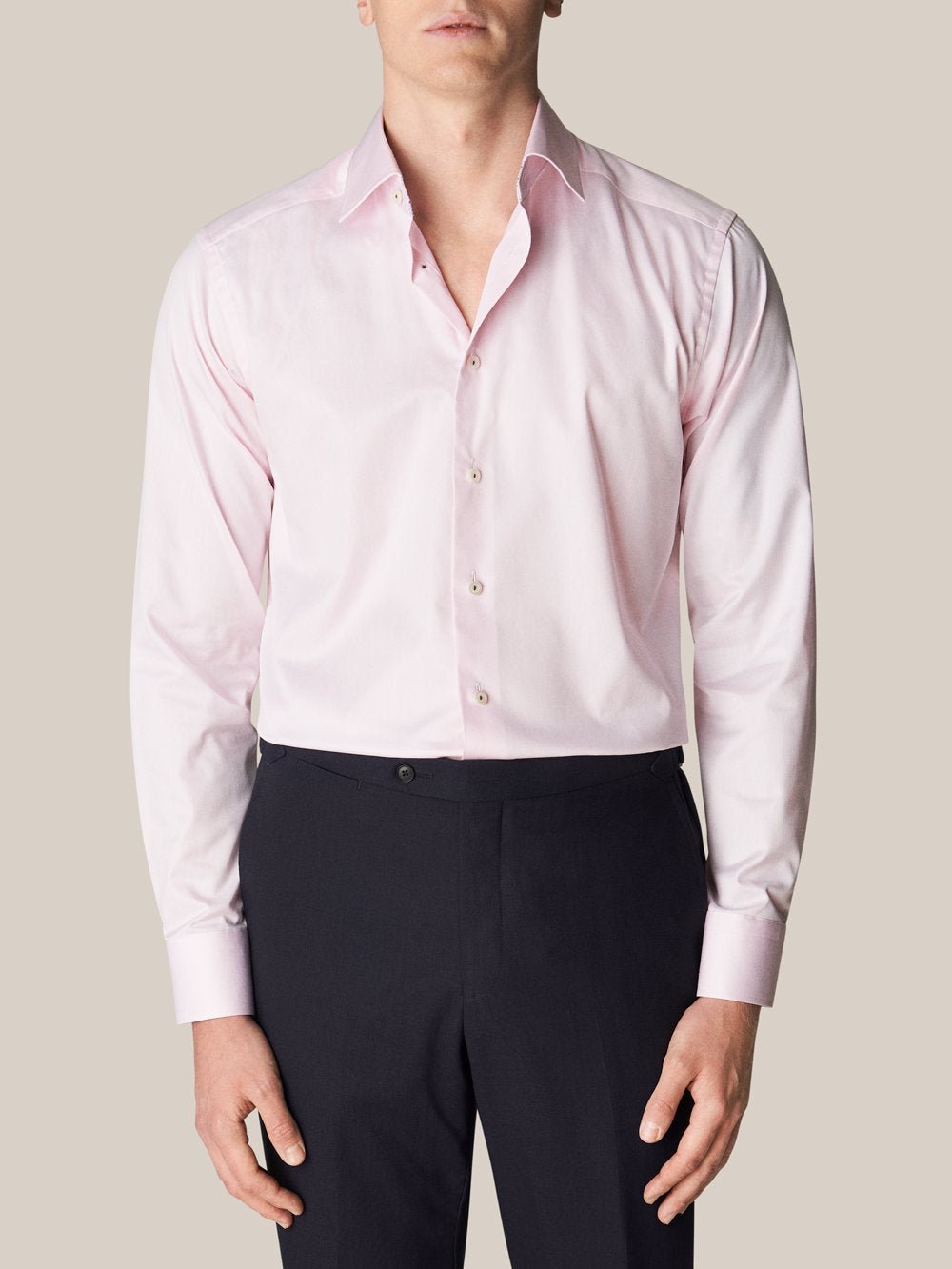 ETON Geometric Twill Long Sleeve Shirt in Pink - Contemporary Fit for Men | Business Casual & Office Wear