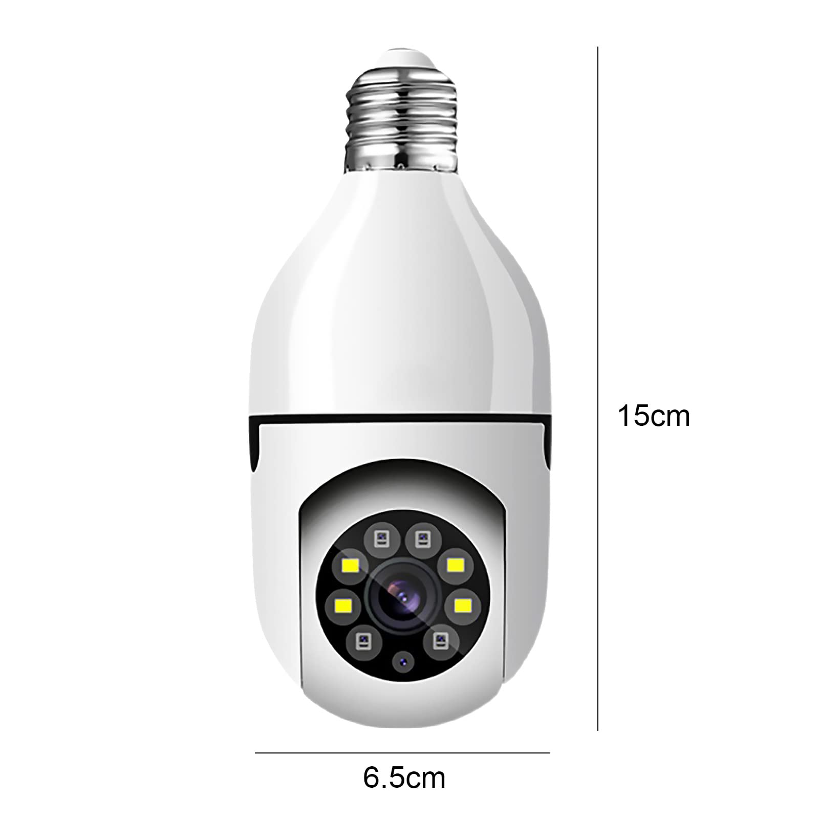 **TTSAM E27 Smart Light Bulb Security Camera - 1080P Full HD WiFi Wireless Indoor/Outdoor Camera with Night Vision & Remote Access - Perfect for Home, Office, and Garage Surveillance**