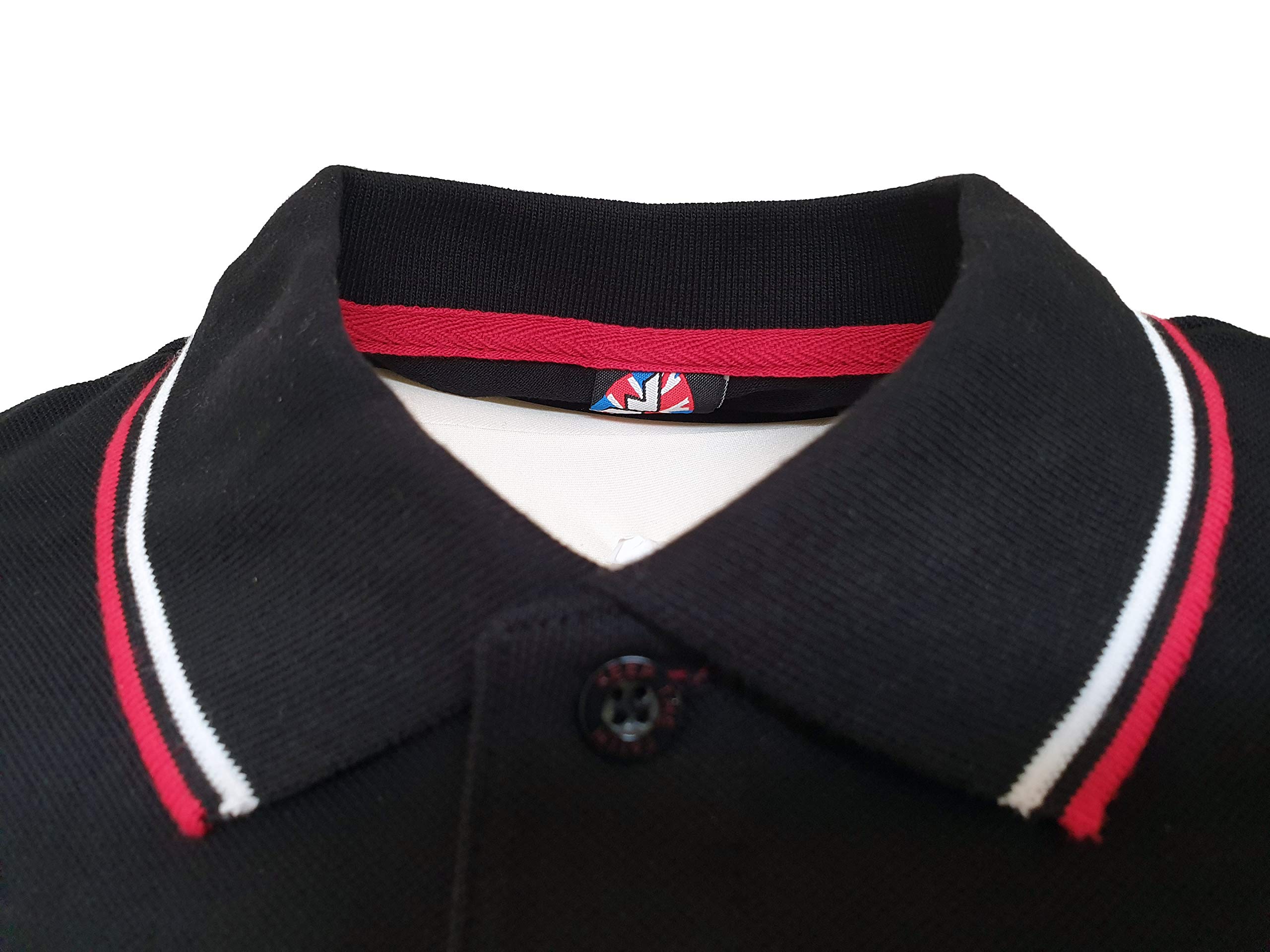 Warrior Clothing England Men's Slim-Fit Pique Polo Shirt - Burgundy Oxblood Skin Mod Punk Style | Casual & Business Wear for Men
