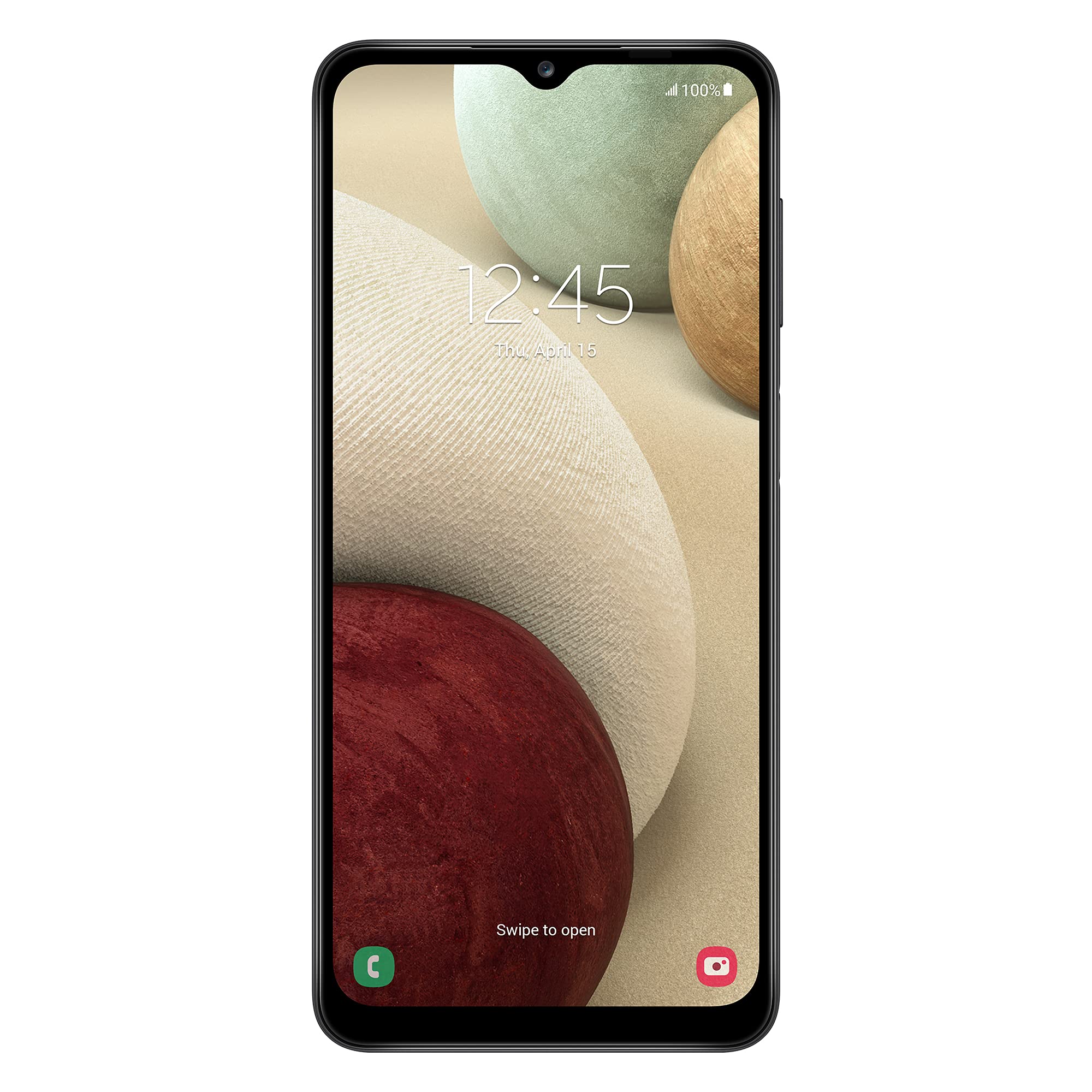 Samsung Galaxy A12 32GB Black Prepaid Smartphone (Locked) - Tracfone | Budget Android Phone with Long Battery Life for Students, Travel & Everyday Use