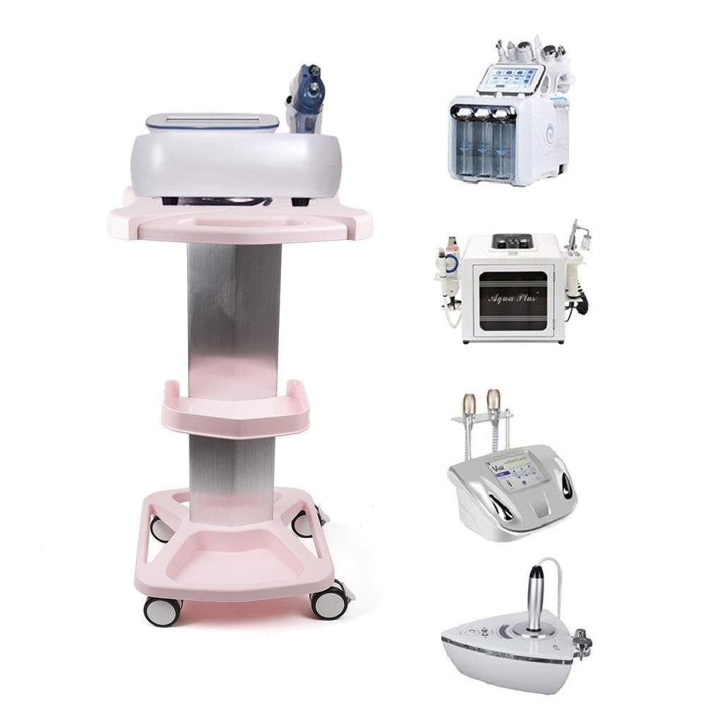 Professional Salon Medical Trolley - Rolling Hair Cart with Instrument Tray | Mobile Beauty Storage Stand for Hair Stylists & Spa Services | Pink Beauty Tool Organizer | Perfect for Salon, Spa & Home Hair Care
