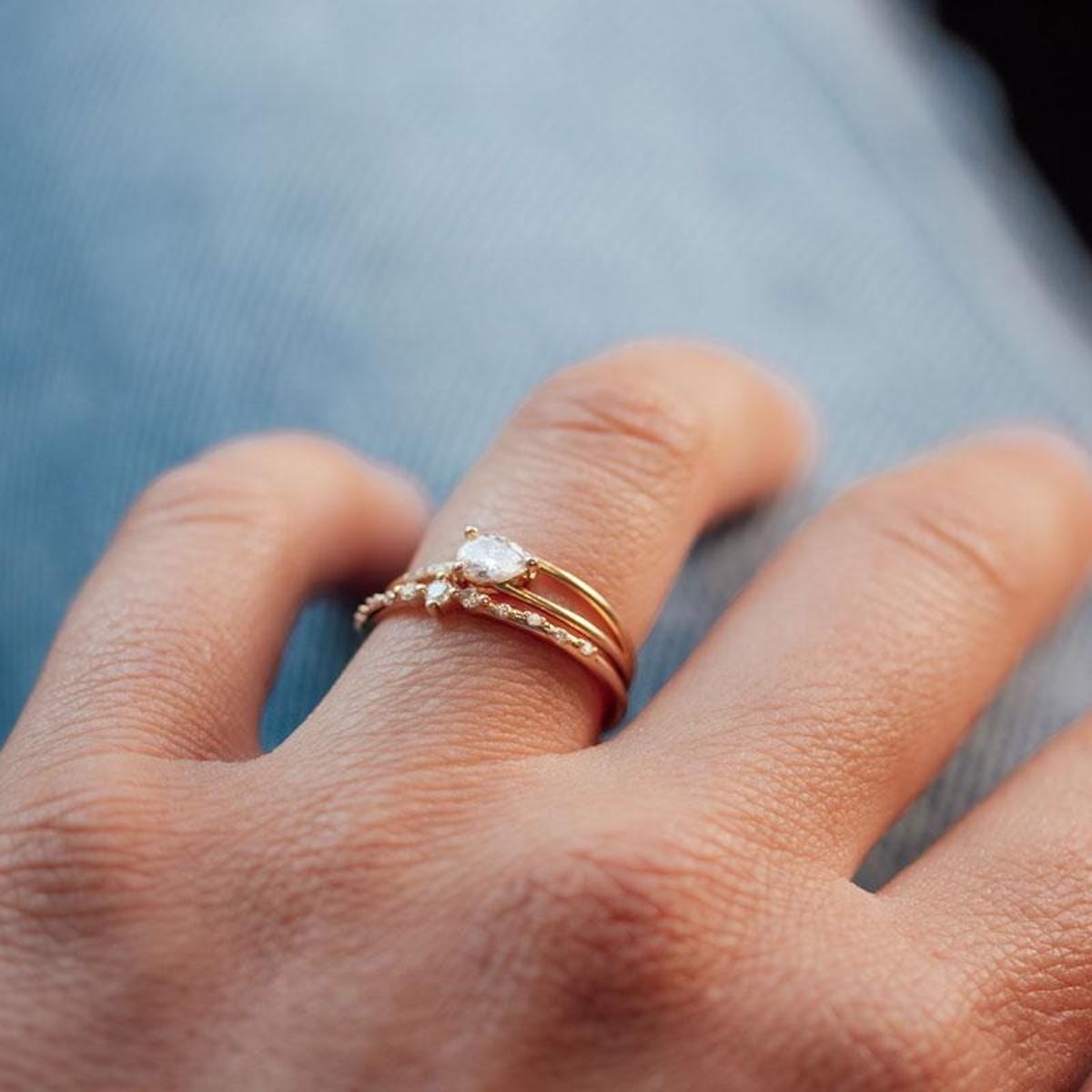 0.35 Carat Diamond Arrow Ring - Elegant Dainty Jewelry for Women, Perfect for Engagement, Anniversary & Gift Giving