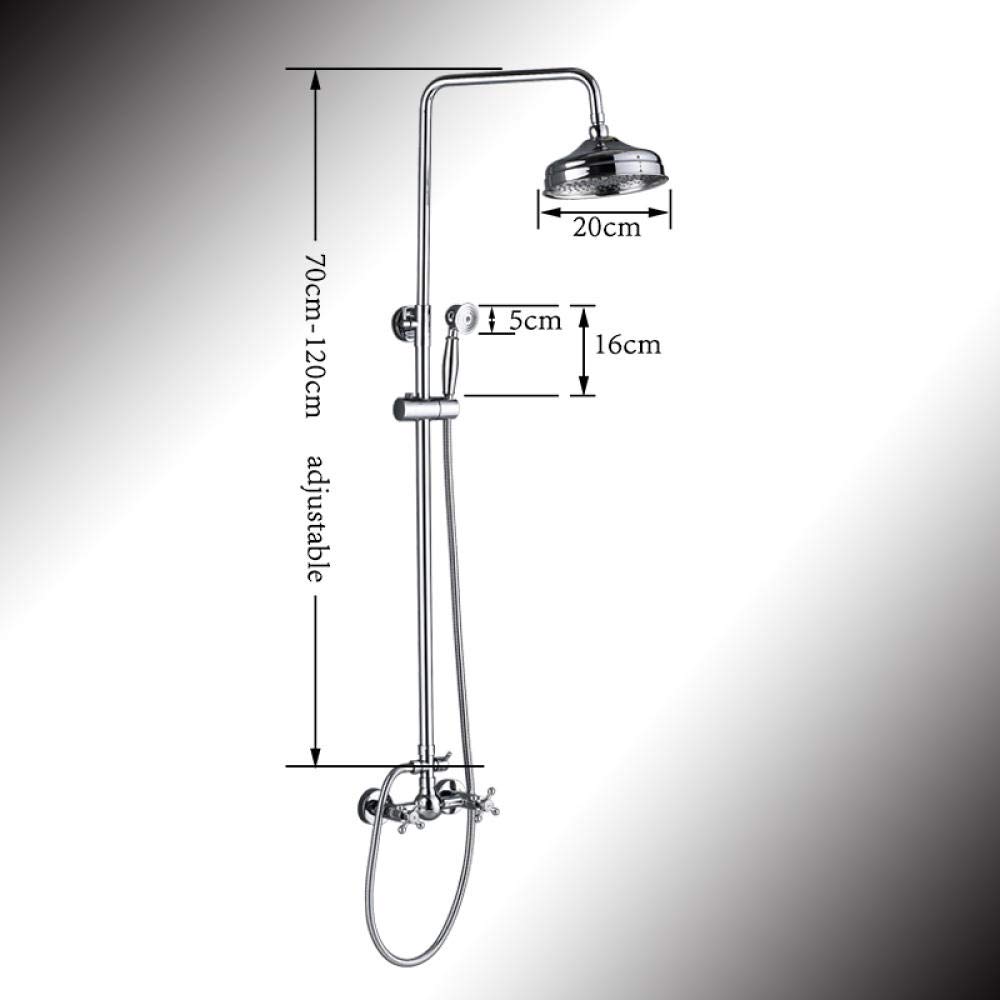 8 Inch Chrome Rainfall Shower Set with Hand Sprayer - 3-Function Tub Mixer Faucet for Hot & Cold Water - Perfect for Bathroom Renovation and Spa-Like Shower Experience