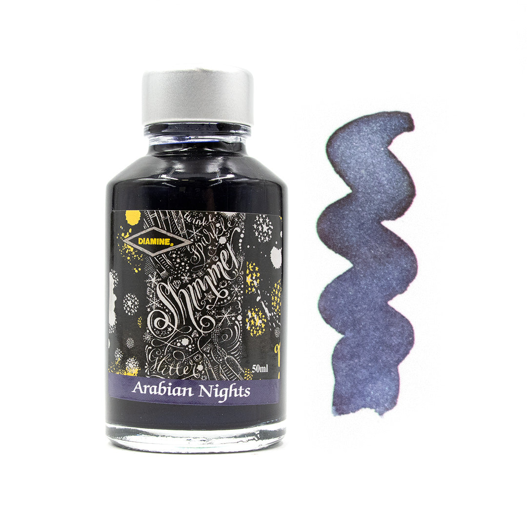 Diamine Shimmering Ink 50ml - Metallic Calligraphy & Fountain Pen Ink for Artistic Writing, Journaling, and Creative Projects