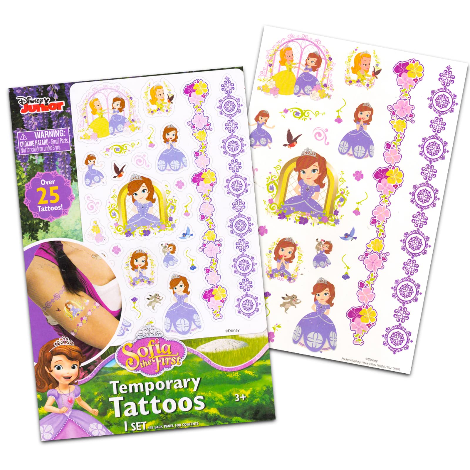 Disney Sofia The First Stickers & Temporary Tattoos Party Favor Set - 140+ Stickers & 50 Tattoos for Kids Birthday Party, School Rewards & Gift Bags