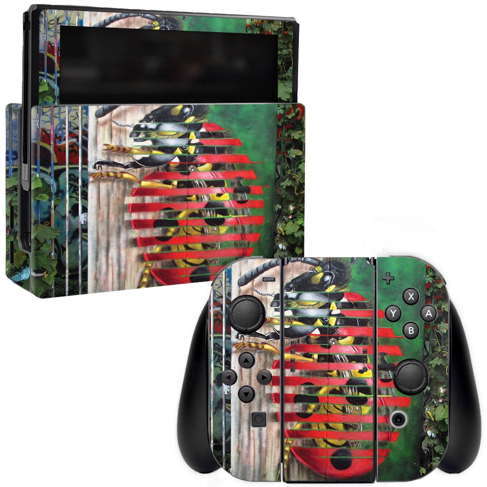 MightySkins Vinyl Decal Wrap Cover Compatible with Nintendo Switch - Insect Invasion Design | Protective & Durable Skin for Switch Console & Joy-Cons | Easy to Apply, Remove & Change Styles | Made in USA | Perfect for Gaming, Travel & Customization