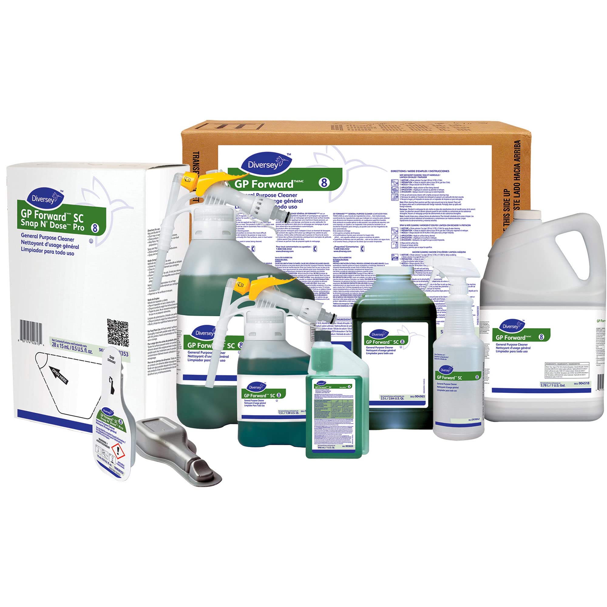 Diversey General Purpose Concentrated Cleaner - Multi-Surface Cleaning Solution for Floors, Walls & Countertops | Commercial & Household Use