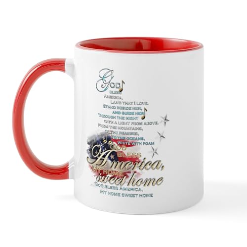 White/Red Inside - God Bless America: Mug