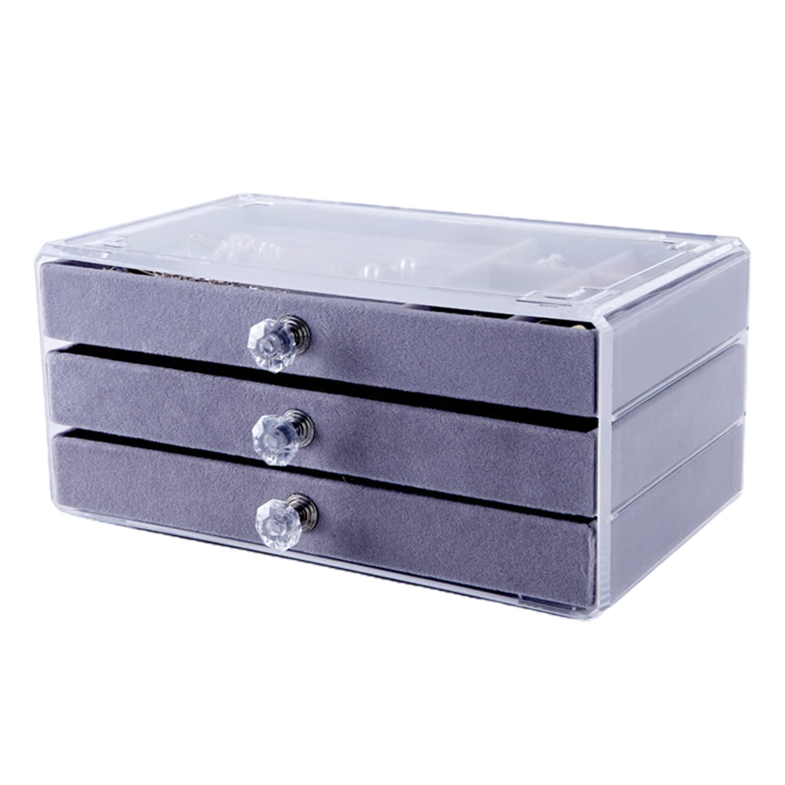 Angel3292 Acrylic Jewelry Display Box with Drawer - Dustproof Pendant Storage Organizer for Women | Perfect for Necklace, Earrings & Ring Organization at Home or Retail Store