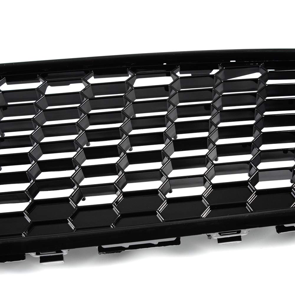 VR Racing Black Front Bumper Grille Cover Compatible with Ford Focus S & SE 2015-2018 Models - Upgrade Your Car's Style for Street Racing & Custom Builds