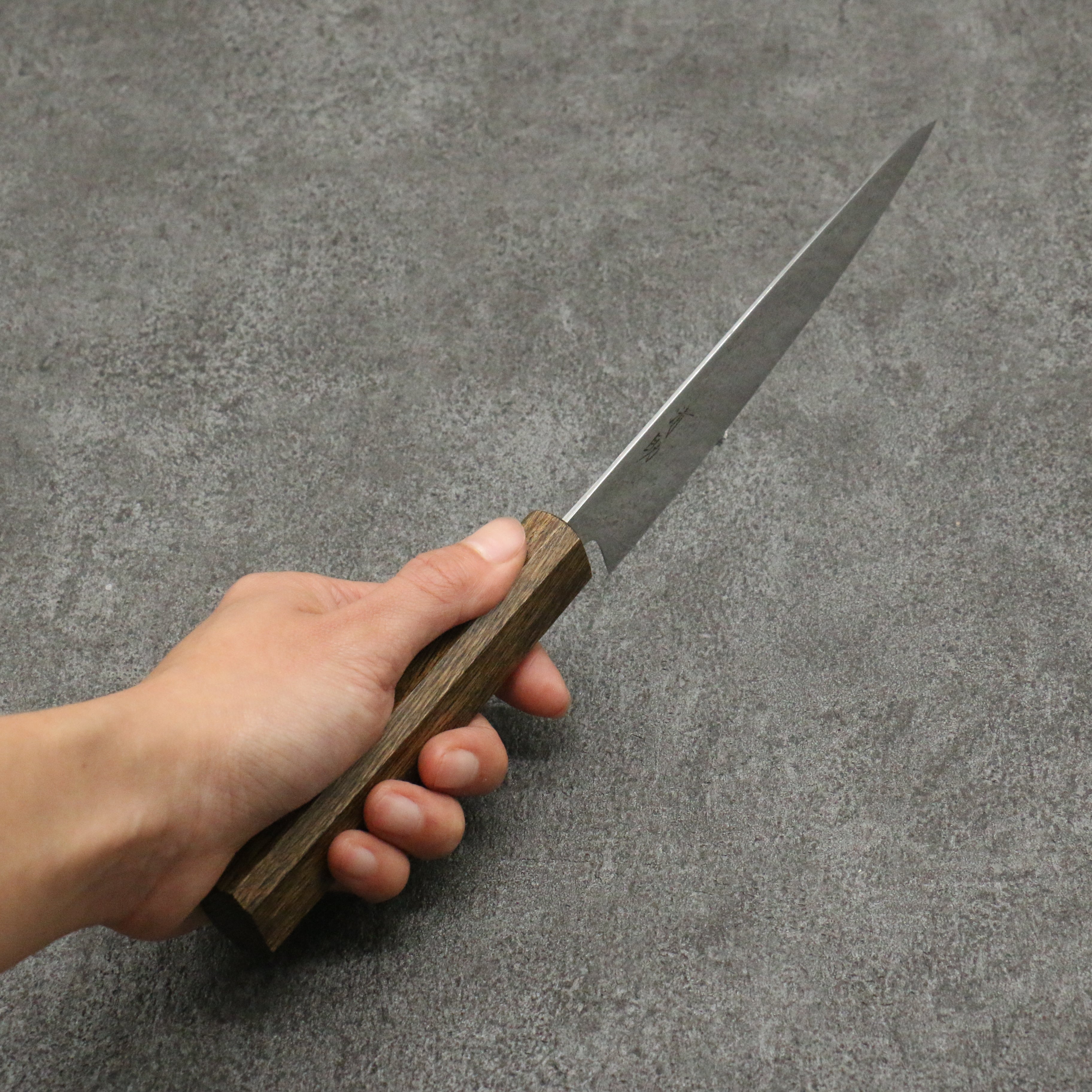 Premium Seisuke Nami AUS10 Damascus Steel Petty Knife 150mm - Mirror Polish Finish with Oak Wood Handle - Perfect for Sushi, Vegetables & Precision Kitchen Tasks