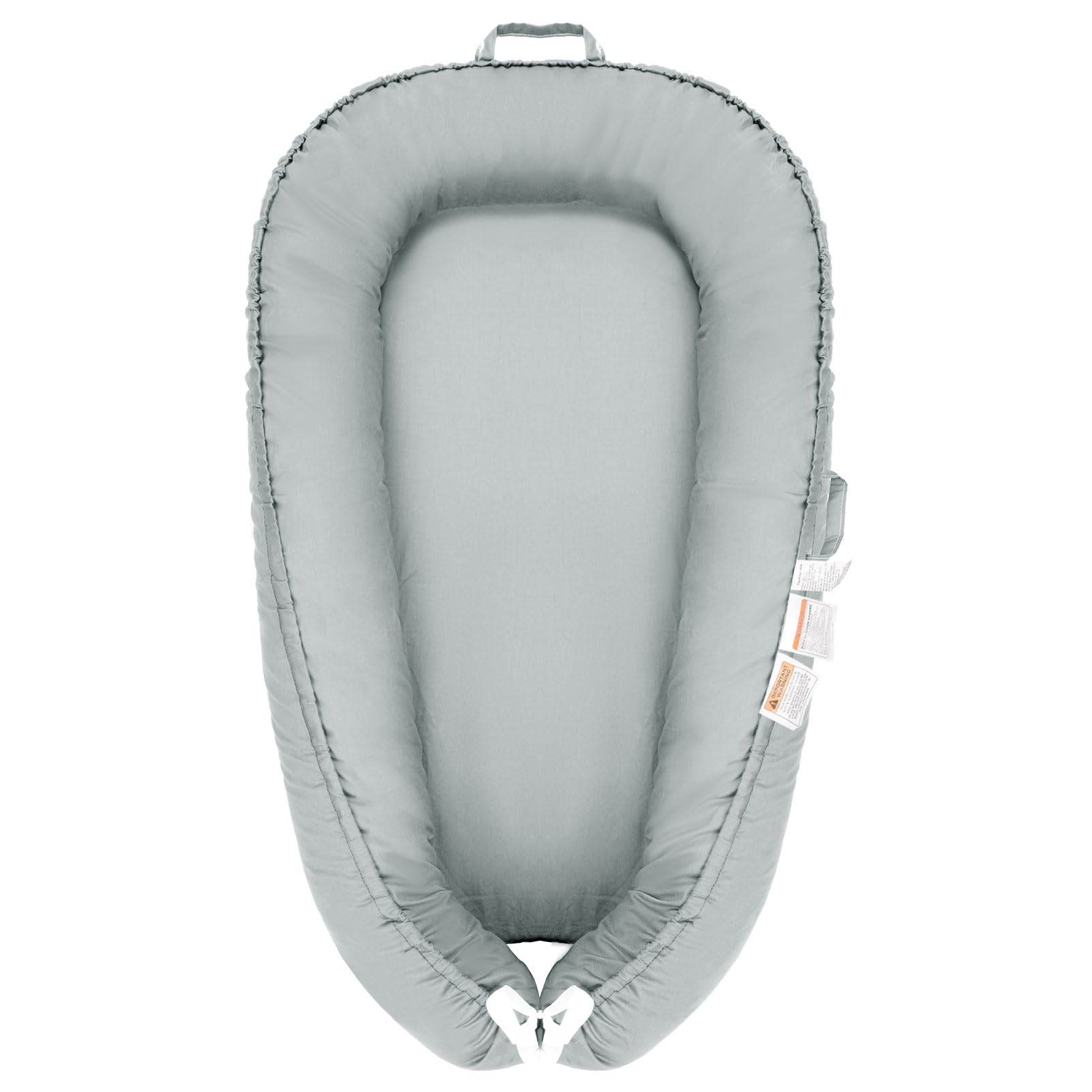 **Soft 100% Cotton Baby Lounger for Newborns 0-24 Months | Breathable Portable Infant Lounger & Co-Sleeper | Grey Baby Nest Cover for Girls & Boys | Perfect for Nursery, Travel & Co-Sleeping**