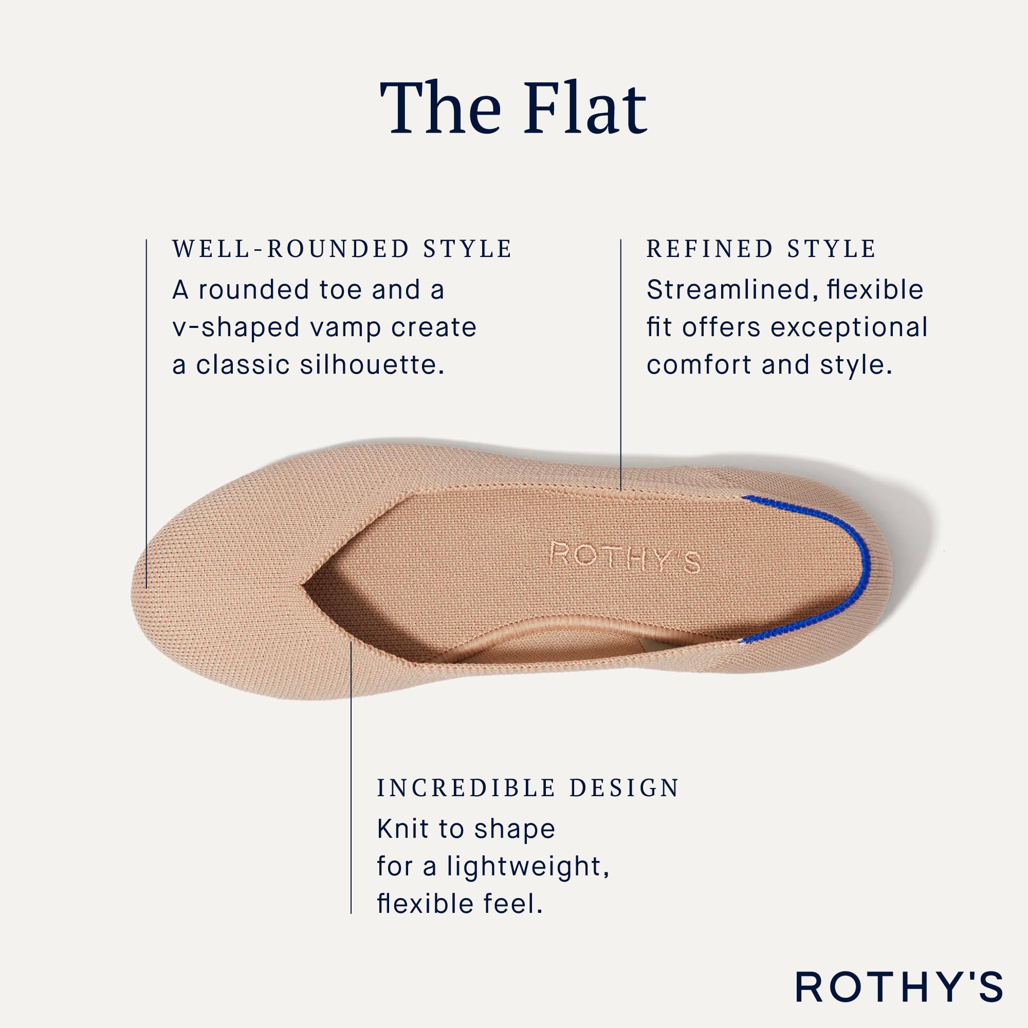 Rothy's Women's Slip-On Flats - Eco-Friendly Recycled Plastic Bottle Shoes | Machine Washable & Comfortable | Perfect for Work, Travel & Everyday Wear