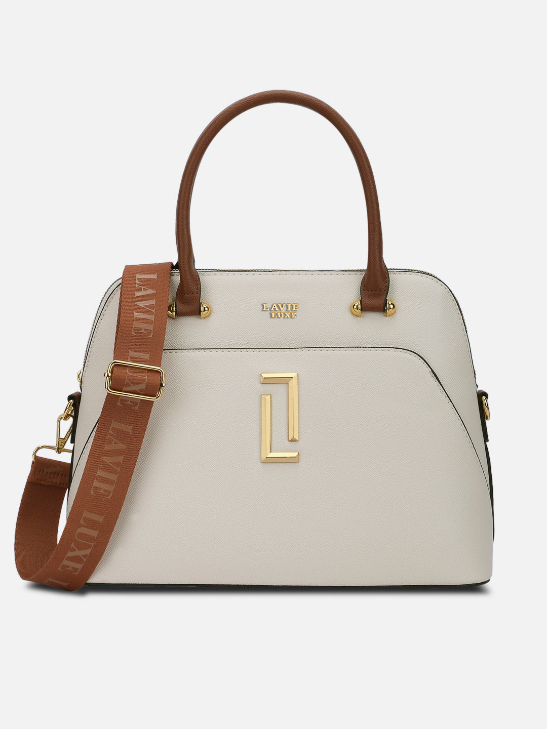 Valle25 Dome Medium Satchel Bag - Stylish Leather Crossbody Purse for Women | Perfect for Work, Travel & Everyday Use
