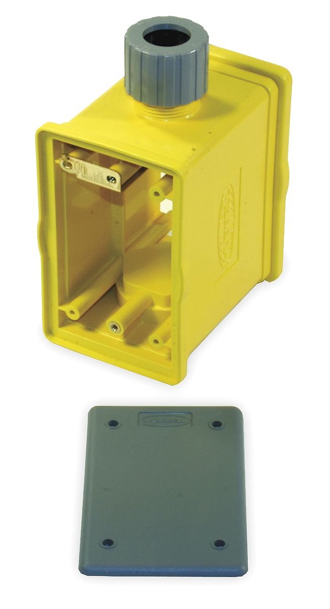 Portable Outlet Box with 3 AC Outlets - Yellow Power Strip for Home, Office & Travel | Compact Multi Plug Extension Cord for Charging Phones, Laptops & Small Appliances