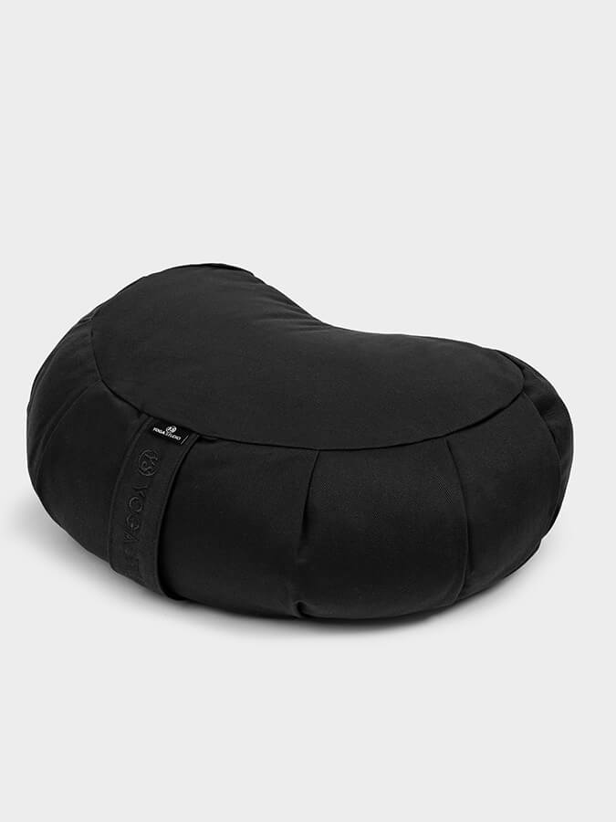 Organic Buckwheat Zafu Meditation Cushion - Crescent Shape Yoga Pillow for Meditation, Yoga & Zen Practice - Perfect for Home Studio, Yoga Class & Mindfulness Retreats