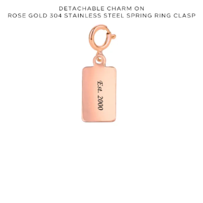 Personalized Engraved Charms with Detachable Clasp - Custom Name Jewelry for Necklaces & Bracelets - Perfect for Gifts, Anniversaries & Special Occasions