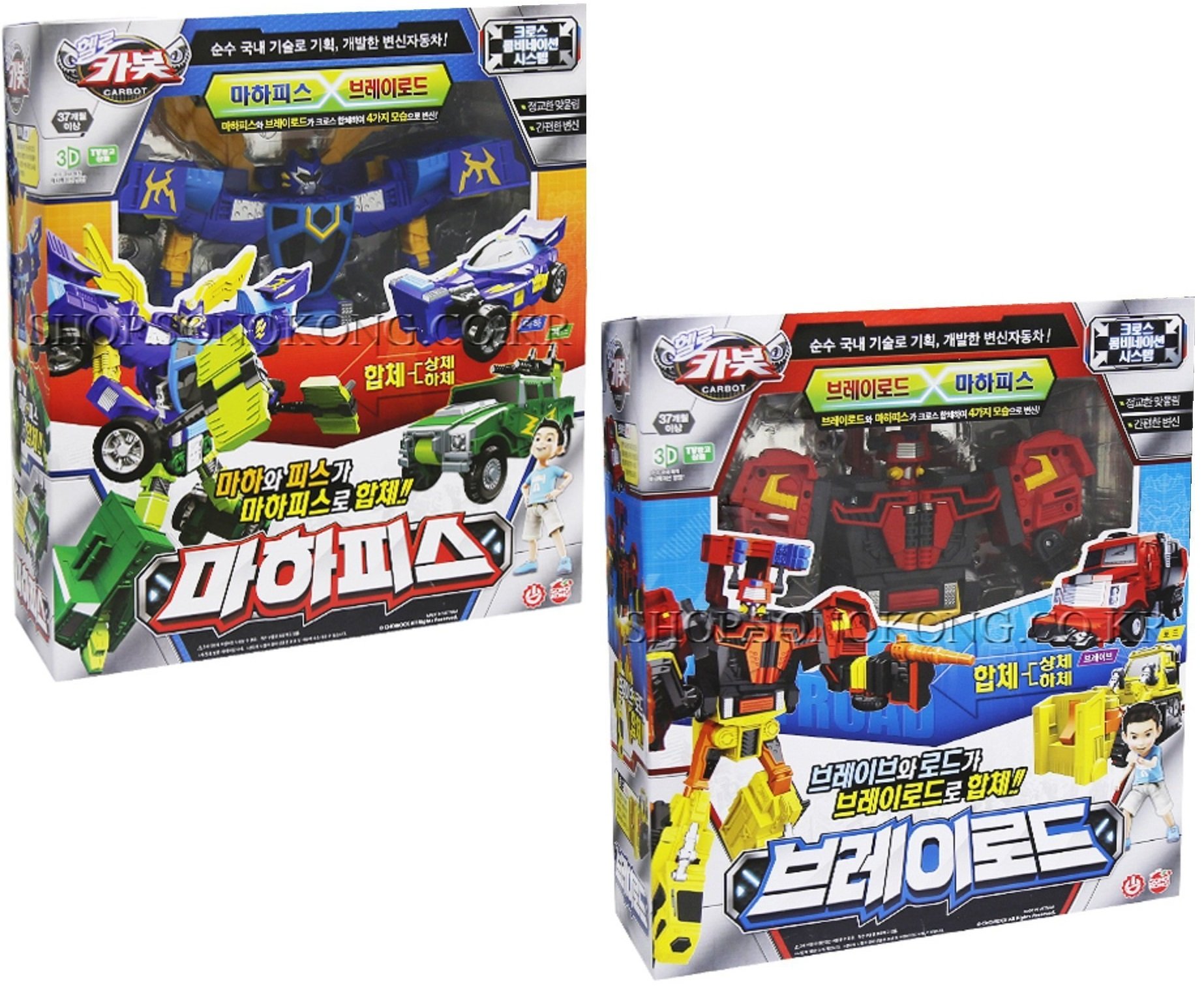 CARBOT Season 5 MAHAPEACE & BRAYROAD Transforming Robot Toys - 2-in-1 Buggy/Hummer & Truck/Bulldozer Combiner Sets | STEM Educational Action Figures for Kids | Perfect for Playtime, Collecting & Display