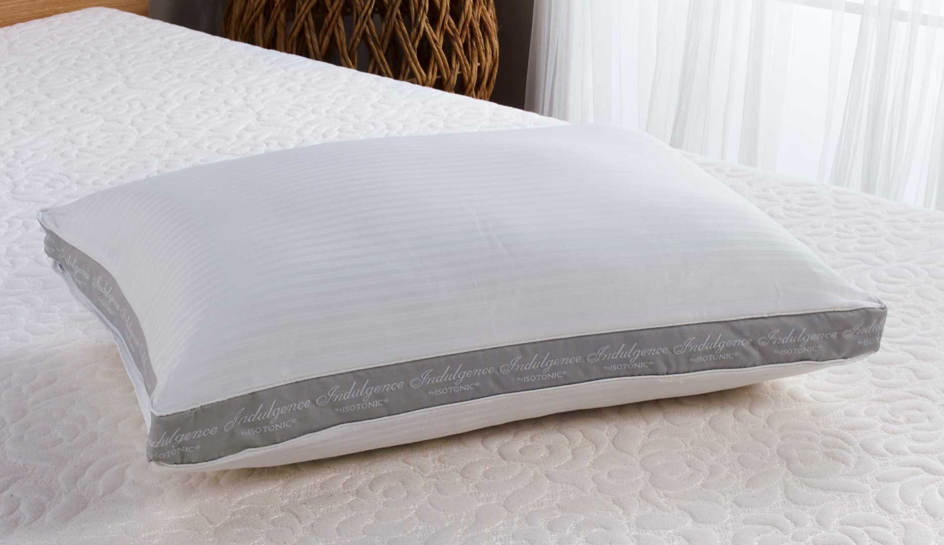 Indulgence® Synthetic Down Pillow for Side Sleepers - Hypoallergenic & Supportive Comfort - Perfect for Back Pain Relief & Neck Support - Bedroom, Guest Room, Travel