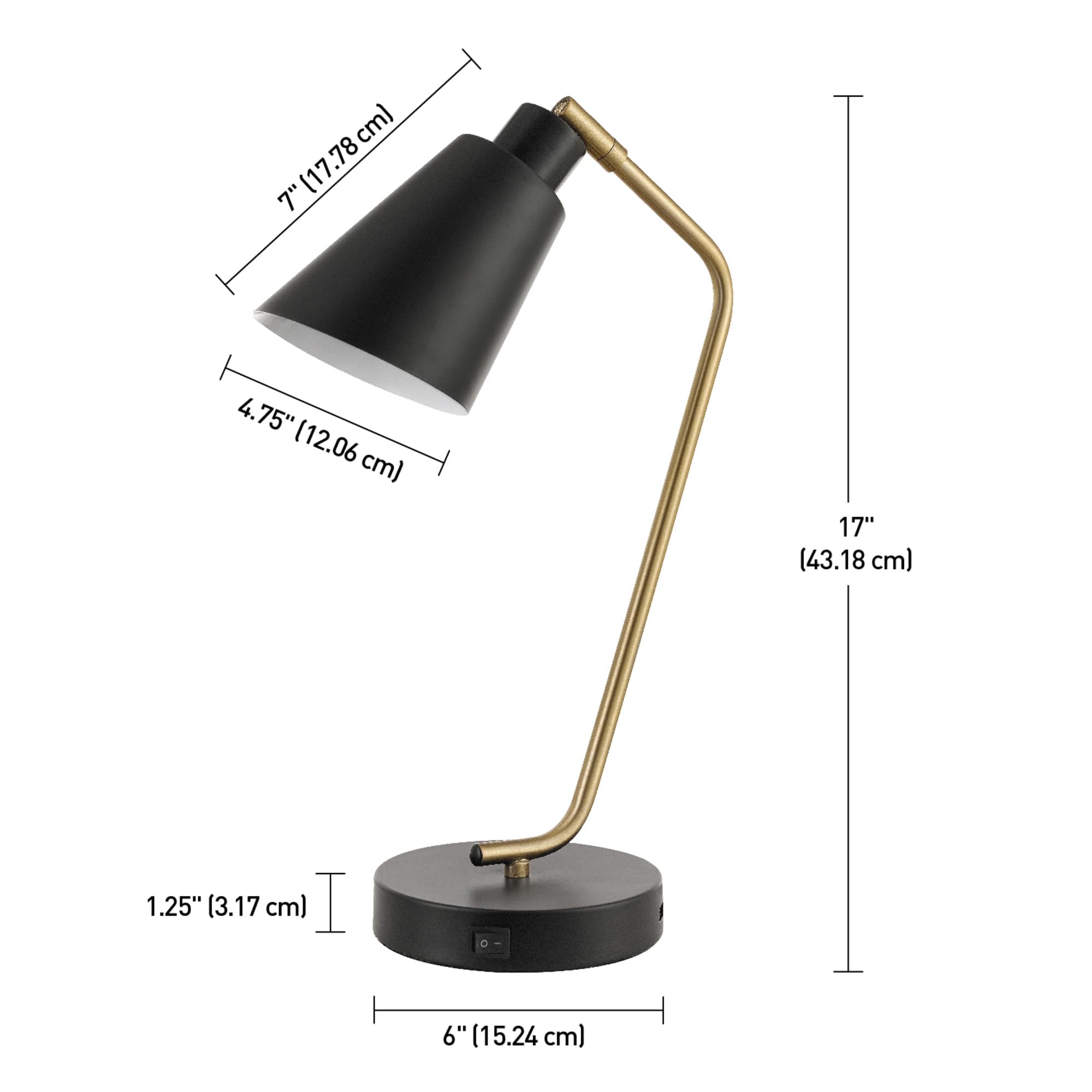 Globe Electric 52095 Belmont Desk Lamp - Adjustable LED Office Lamp with USB Port, Perfect for Home Office, Study, and Reading