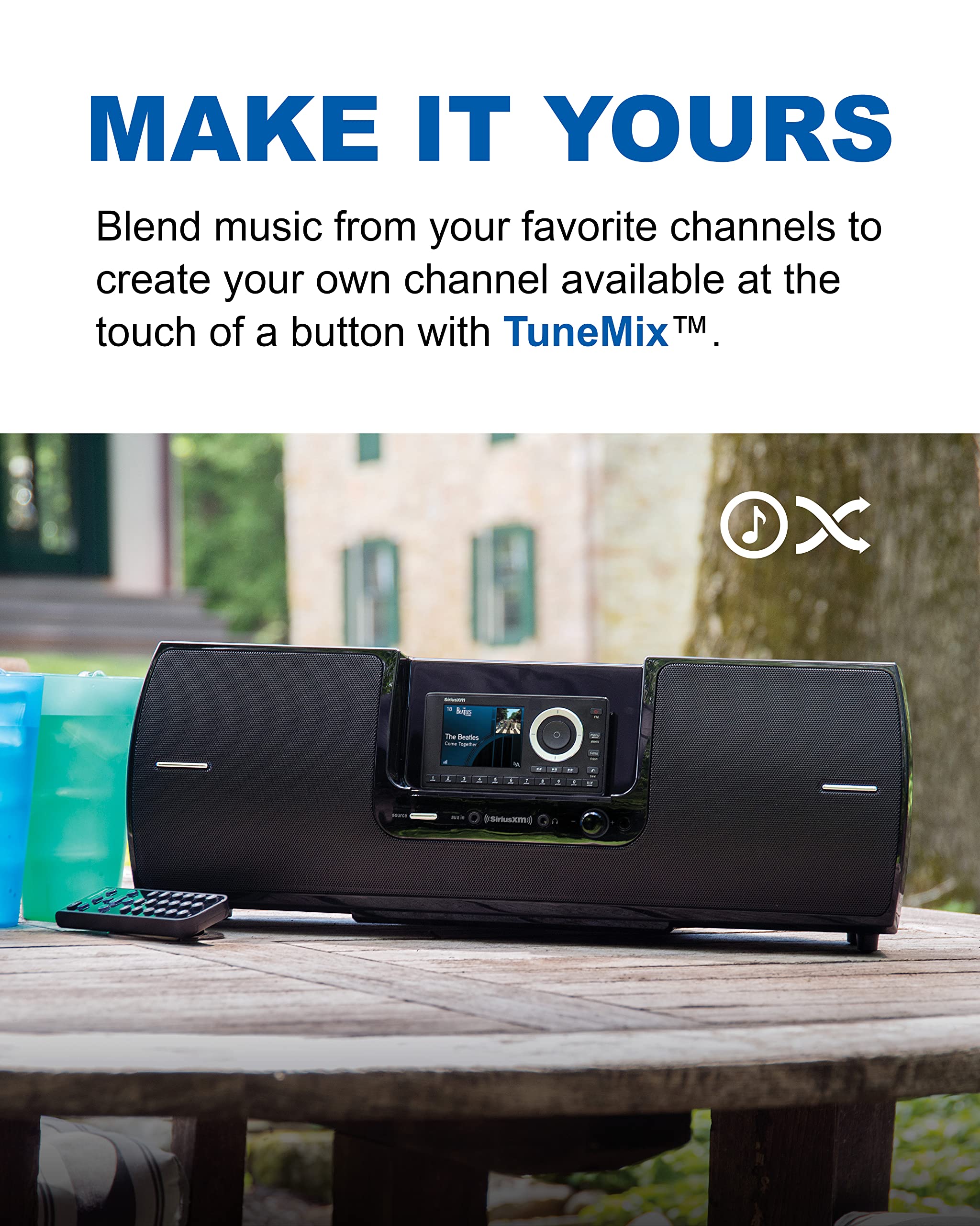 SiriusXM SXPL1H1 Onyx Plus Satellite Radio with Home Kit - Stream SiriusXM Music & Talk Shows on Home Stereo or Powered Speakers - Perfect for Living Room, Office & Entertainment Spaces