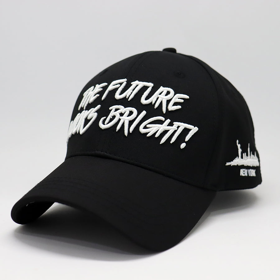 New York State Future Looks Bright Black Snapback Hat - Stylish Unisex Baseball Cap for Men & Women - Perfect for Streetwear, Sports, and Casual Outfits