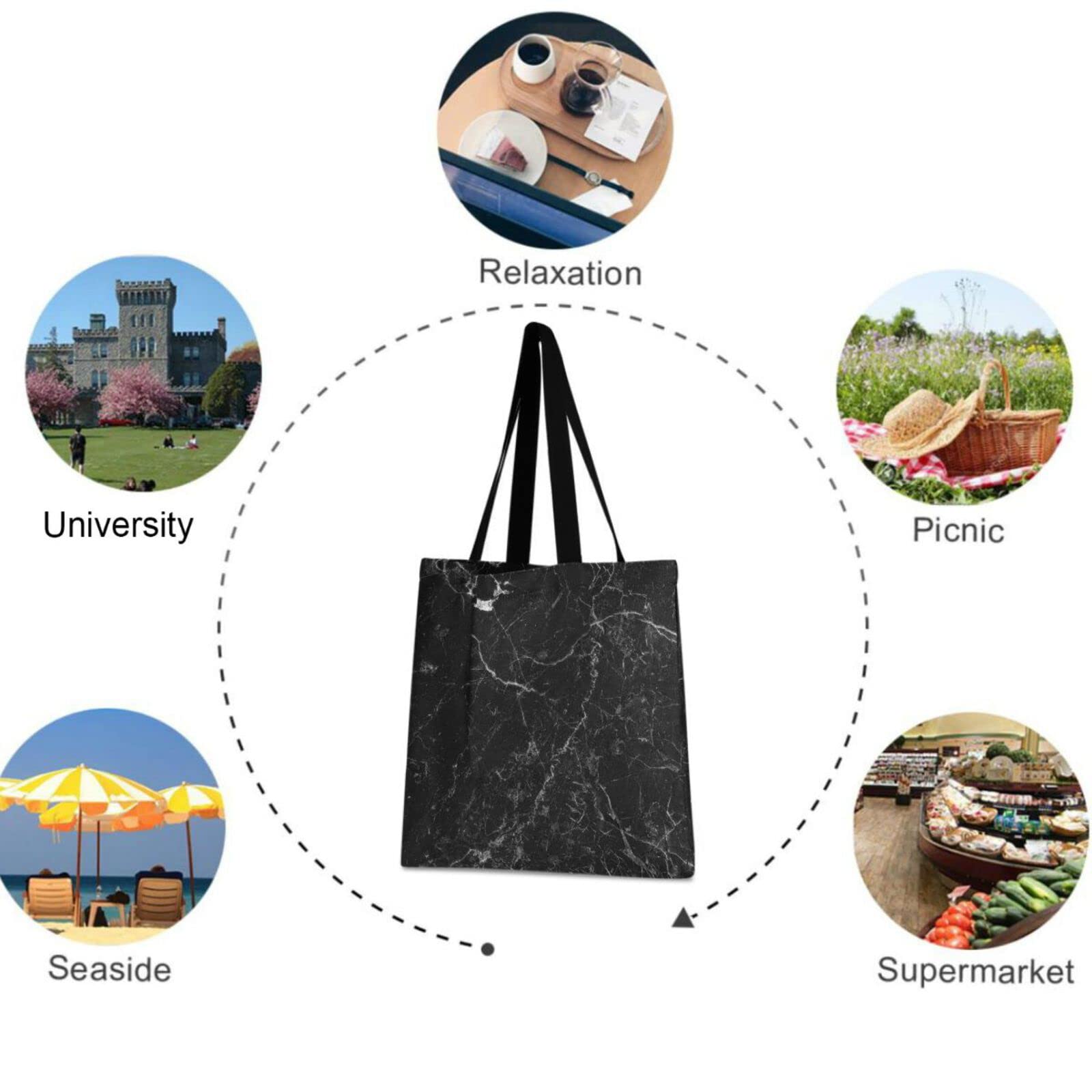 Visesunny Women's Waterproof Canvas Shoulder Bag - Stylish Tote Handbag for Teens, Beach, School & Work - Perfect for Daily Use, Travel & Shopping