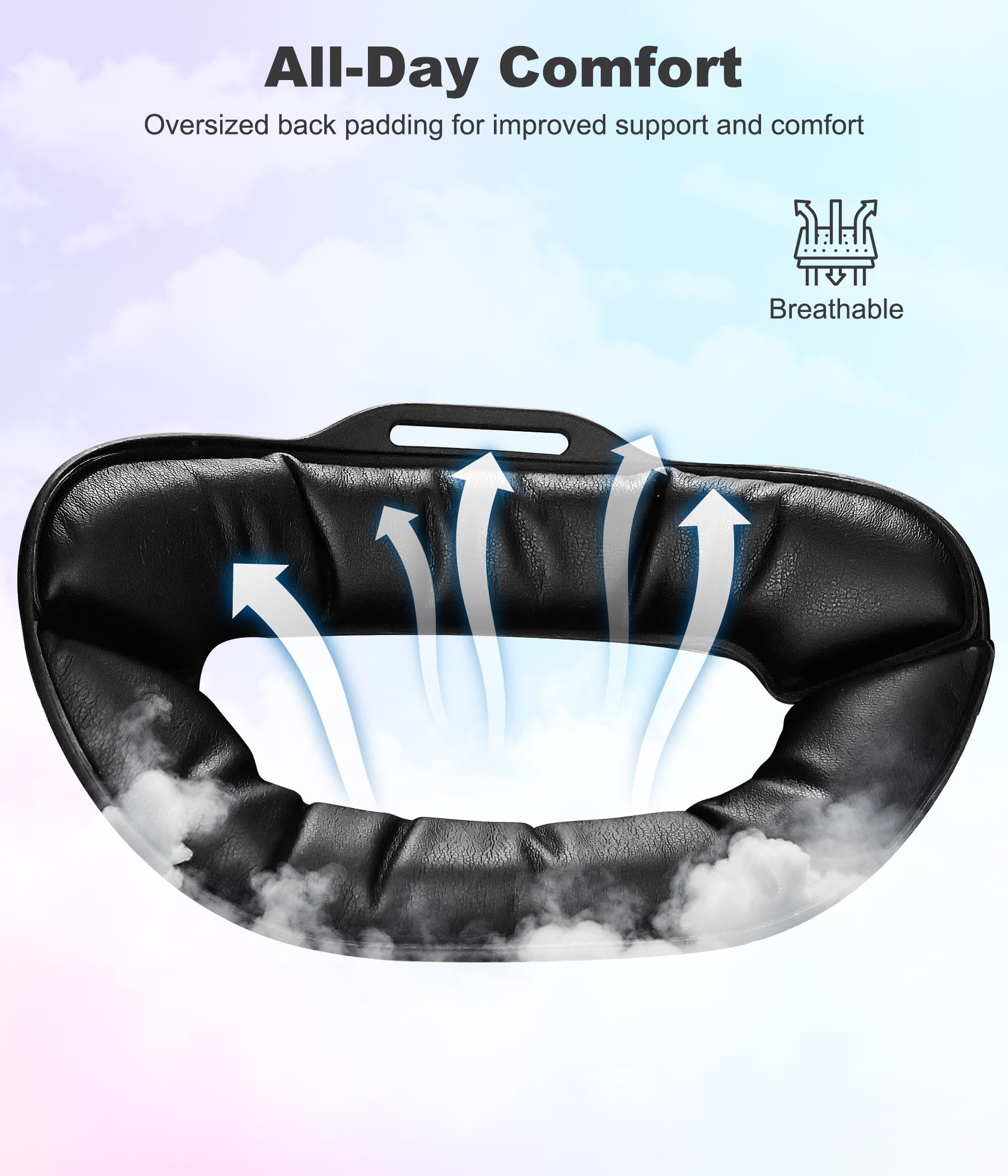 Meta Quest 2/Quest 3/Quest Pro Comfort Head Strap - Adjustable VR Headset Accessory with Soft Cushion for Enhanced Support & Pressure Relief | Perfect for Long Gaming Sessions & VR Experiences