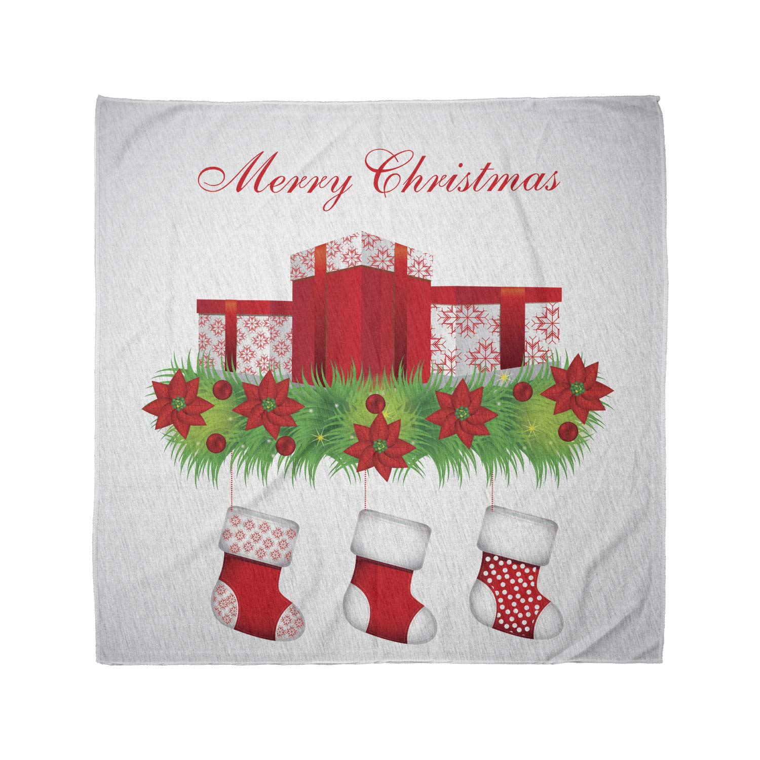 Ambesonne Christmas Bandana - Festive Holiday Head & Neck Scarf for Men & Women - Perfect for Christmas Parties, Gifts & Winter Accessories