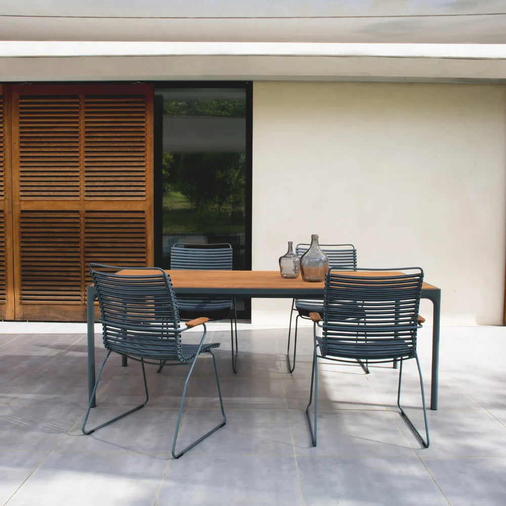 CLICK Outdoor Dining Chair with Tall Back - Patio, Garden, Poolside, and Restaurant Seating - Weather-Resistant and Comfortable for Outdoor Use