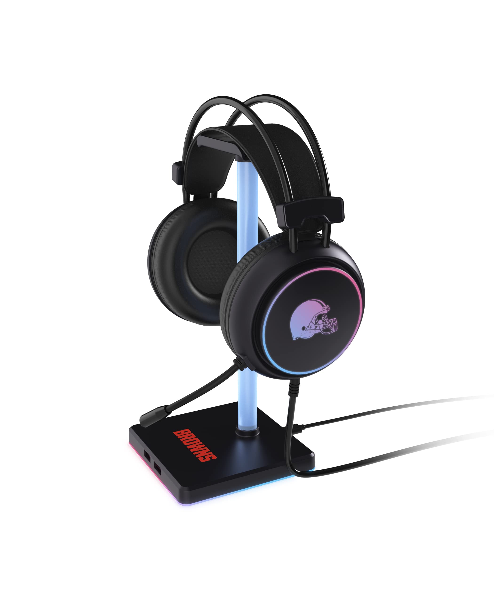 SOAR NFL LED Gaming Headset with Stand - Wireless Bluetooth Headphones for PC/PS4/PS5/Xbox - Perfect for Gaming, Streaming & Sports Fans