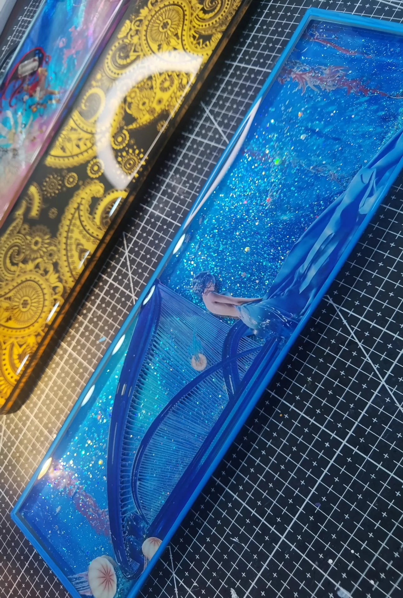 Ghost Blade Series Fully Hand-Painted Resin Keyboard Wrist Rest - Ergonomic Palm Support for Gaming & Typing Comfort - Perfect for Mechanical Keyboards & Office Workstations