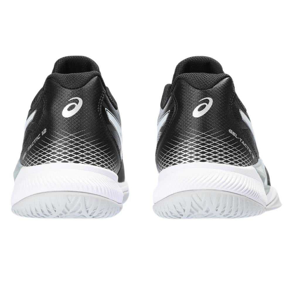 ASICS Gel Tactic 12 Women's Volleyball Shoes - Lightweight Indoor Court Sneakers for Women with Shock Absorption (Black/White) - Perfect for Volleyball, Badminton & Indoor Sports Training