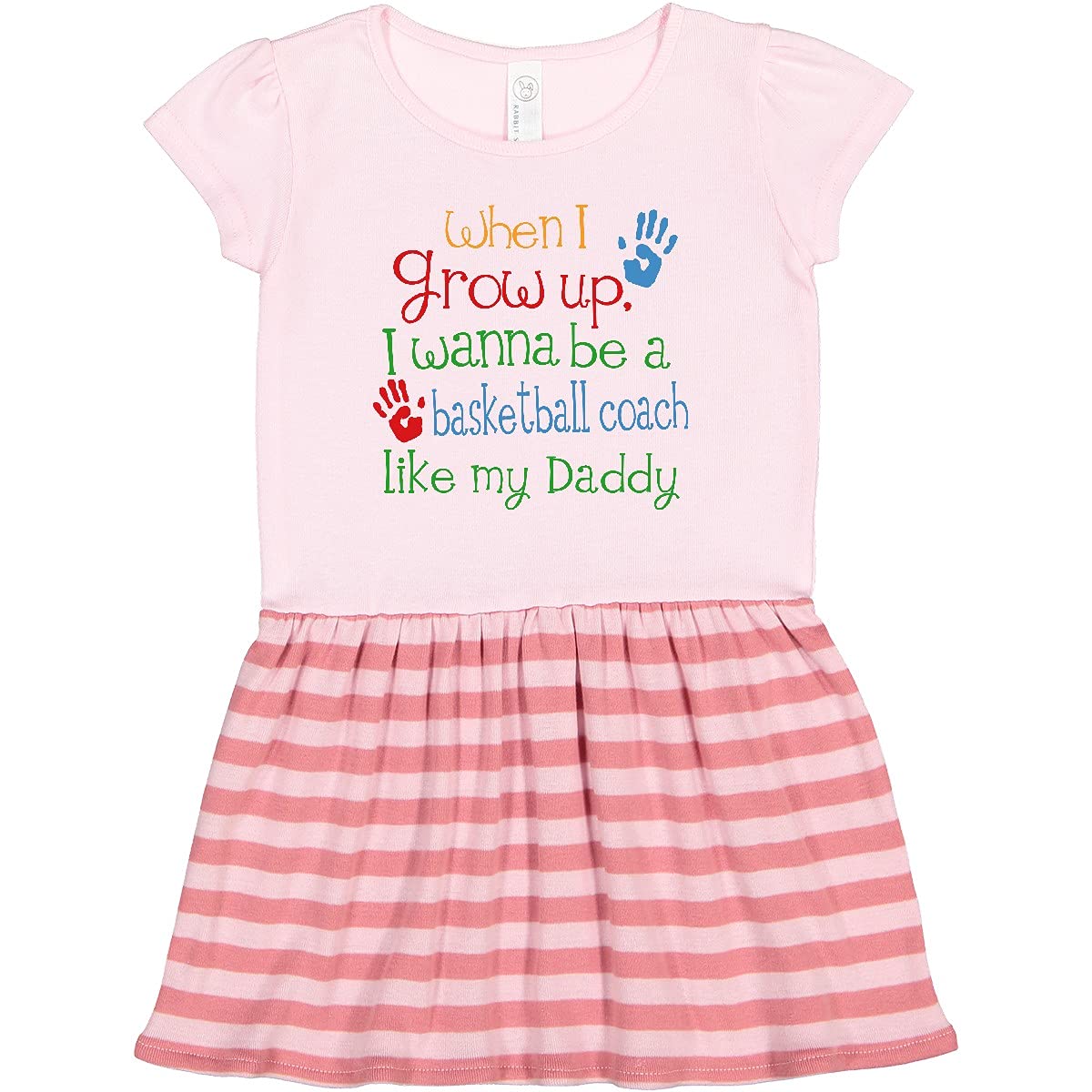 Inktastic Basketball Coach Like Daddy Toddler Dress - Cute Sports Outfit for Girls & Boys - Perfect for Game Day, Birthday Parties & Family Photos