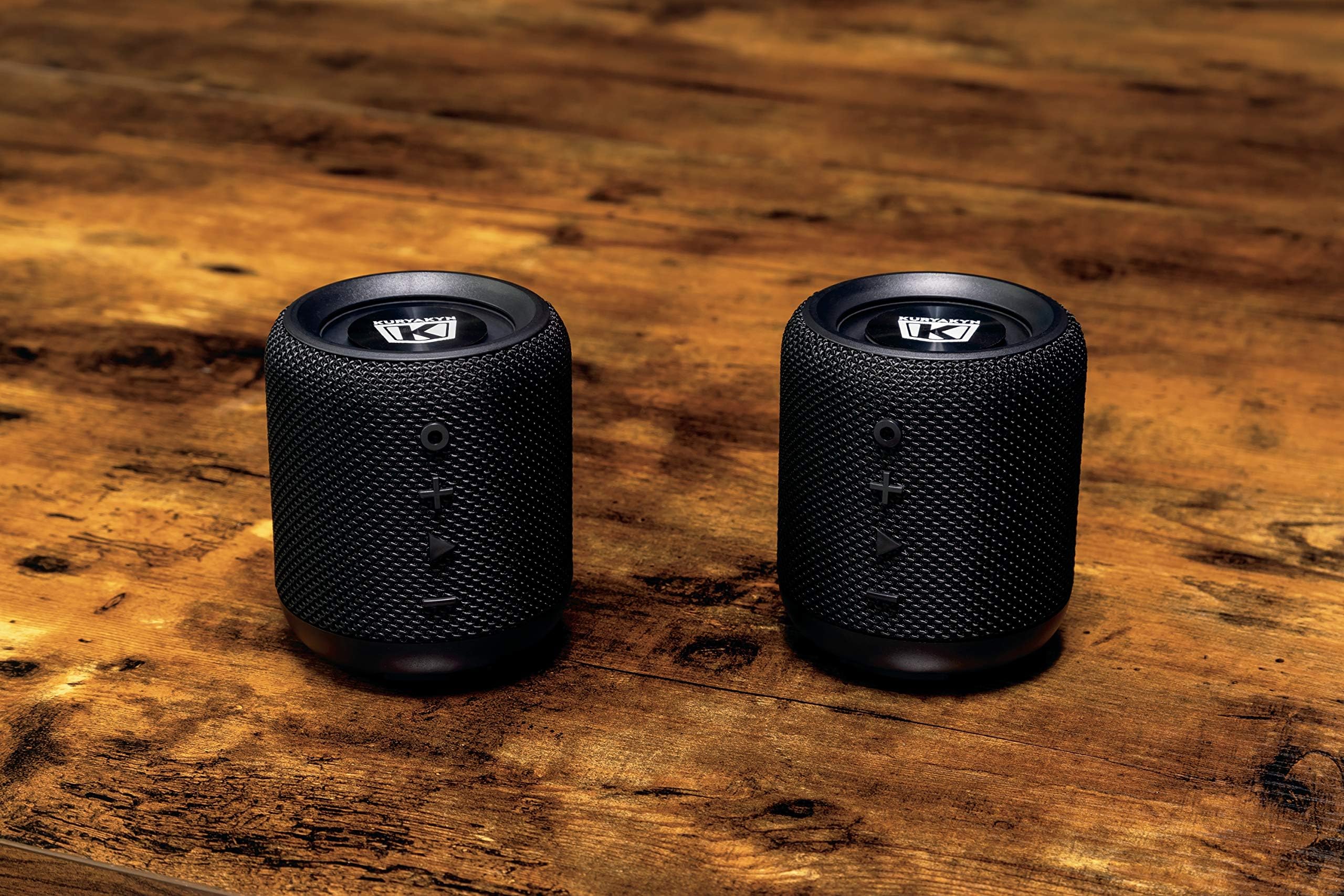 Kuryakyn 1952 Sidekix Plus Portable Waterproof Bluetooth Speaker - Dual Drivers, 150ft Wireless Range, FM Radio & Bass Enhancer - Perfect for Outdoor Adventures, Beach Parties & Camping
