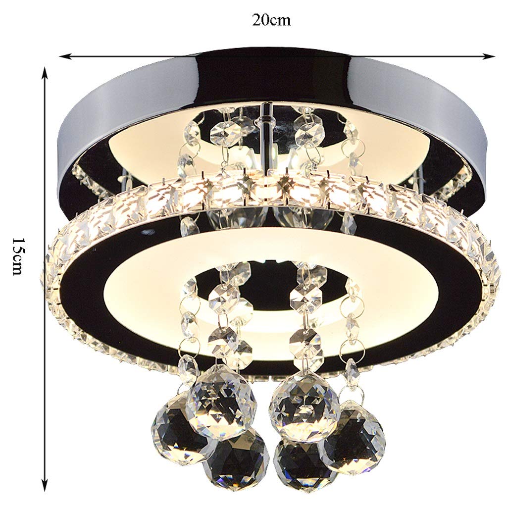 European Crystal Ceiling Light - Modern LED Hallway & Porch Lighting for Home Decor