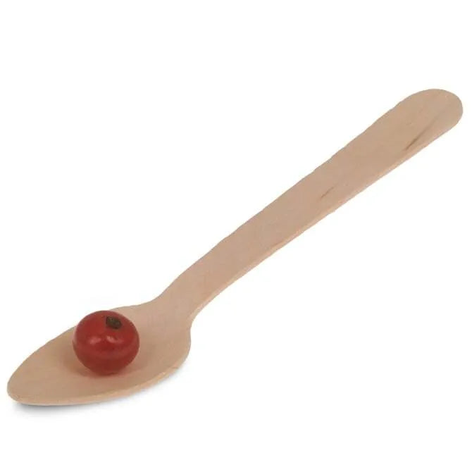 4 Inch Mini Wooden Spoons - Natural Wood Small Utensils for Cooking, Baking, Coffee, Tea, Desserts & DIY Crafts