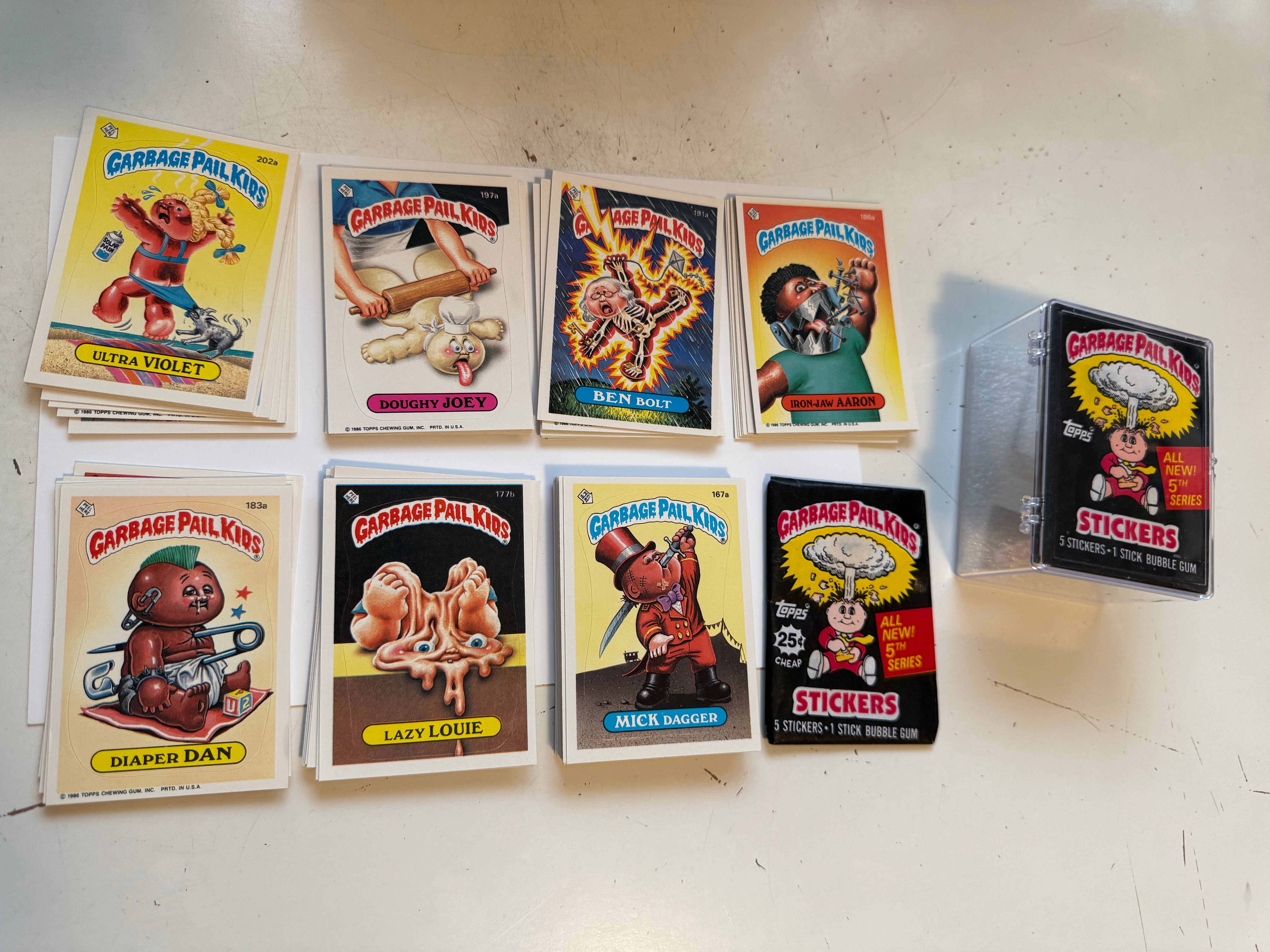 Vintage 1985 Garbage Pail Kids Series 5 Sticker Set - Mint Condition with Original Wrapper | Collectible Trading Cards for Nostalgic Fans & Pop Culture Enthusiasts