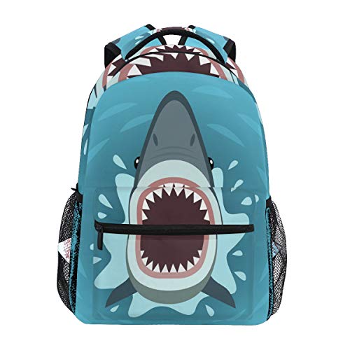 ALAZA Ocean Shark Fish Backpack - Waterproof Daypack for College, School, Travel & Outdoor Adventures - Perfect for Beach Trips, Hiking & Daily Commute