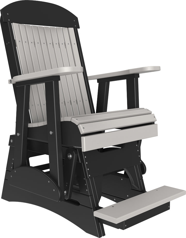 LuxCraft 2-Foot Classic Balcony Glider Chair - Outdoor Patio Swing for Relaxing, Porch Rocking, and Garden Lounging