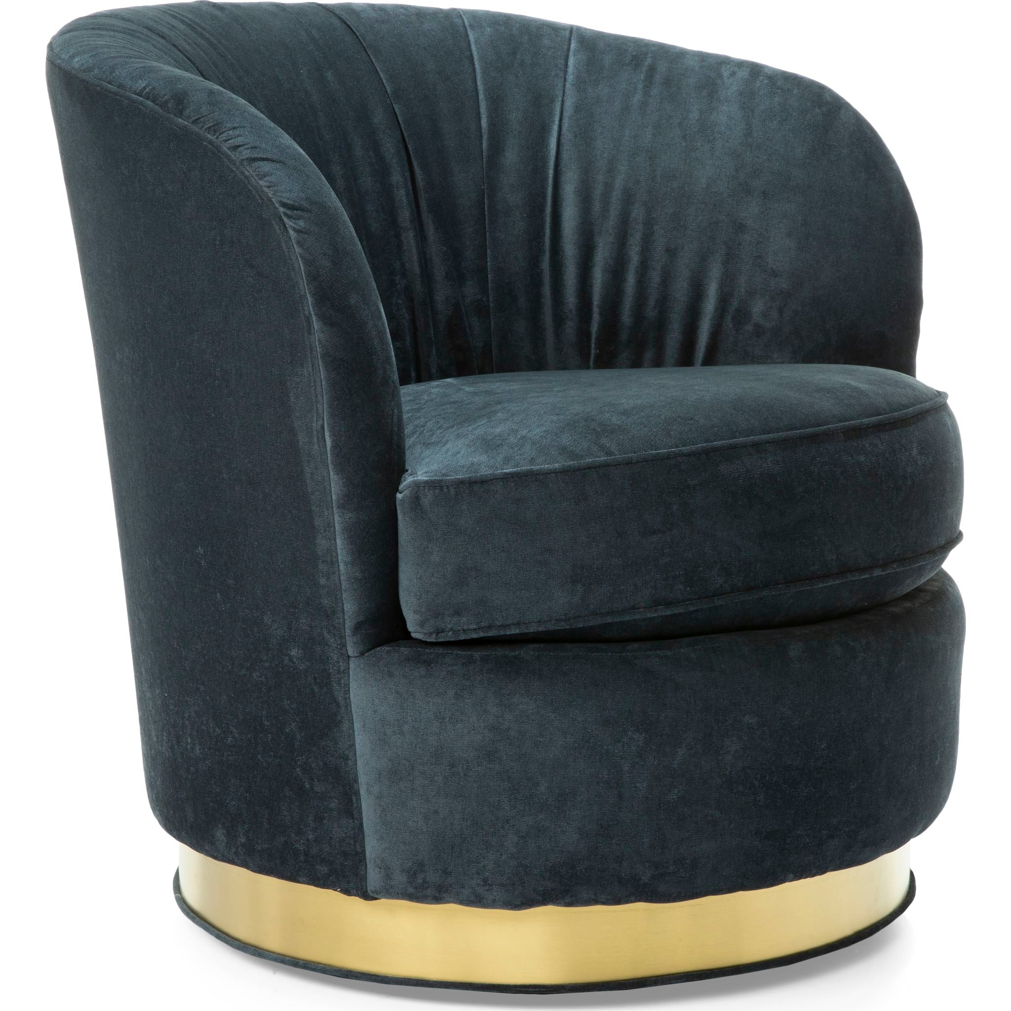 Allison Swivel Chair - Modern Ergonomic Office Chair with 360° Rotation, Capri Blueberry Fabric - Perfect for Home Office, Gaming & Study Spaces