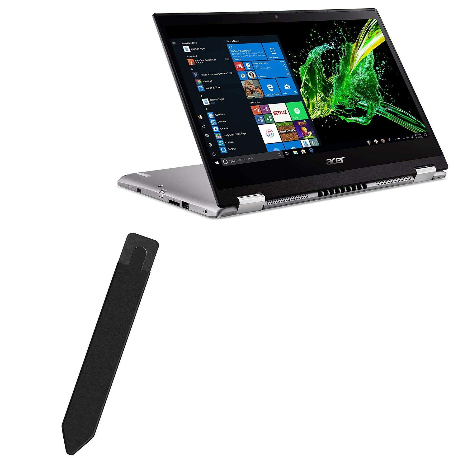 BoxWave Stylus Pouch for Acer Spin 3 (SP314-53N) - Jet Black Stylus Holder | Portable Self-Adhesive Pen Carrier | Perfect for Travel, Office & School Use